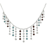 Multi-Coloured Crystal Fringe Tiara Necklace - TimeLine Gifts